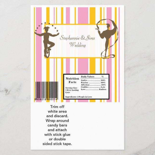 2 Hershey's Large Bar Wrapper Carnival (Front)