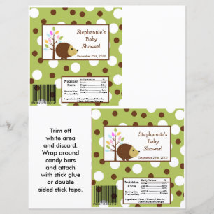 2 Hershey's Large Bar Wrapper Forest Friends