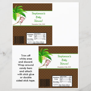 2 Hershey's Large Bar Wrapper Monkey Swing Jungle