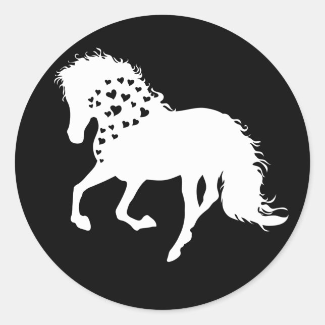 2- Horse Shirt, Horse Lover Tee, Girls Horse Classic Round Sticker (Front)