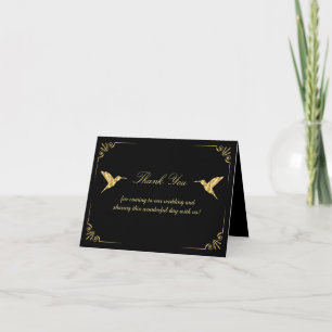 2 in 1 Golden Thank You Card and Guest Place Card