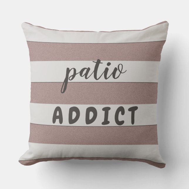 2 in 1 Grey Stripes Custom Colour with Custom Text Cushion (Front)