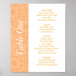 2-in-1 Wedding Reception Table Toppers & Menus Poster