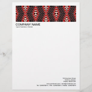 2 in Header 1/2 Inch Border - Geometric Pattern Custom Letterhead
