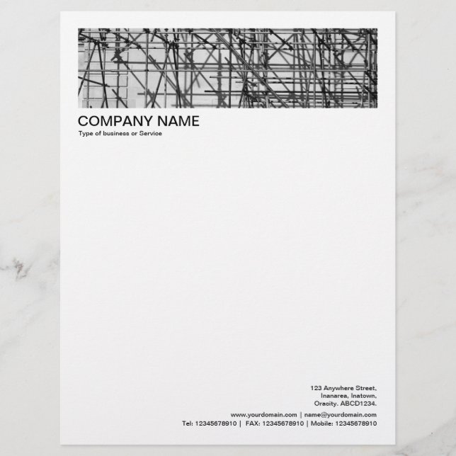 2 in Header 1/2 Inch Border - Scaffold Custom Letterhead (Front)