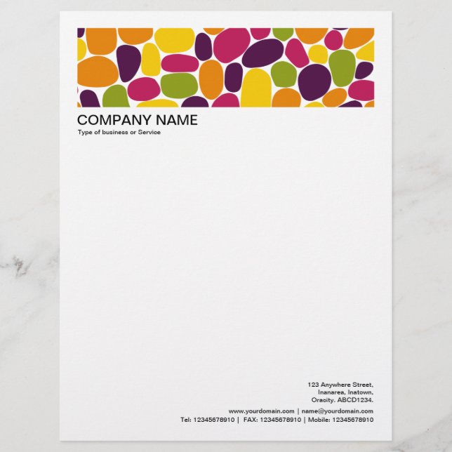 2 in Header 1/2 Inch Border - Sweet Pebbles Custom Letterhead (Front)