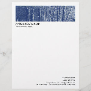 2 in Header 1/2 Inch Border - Trees Custom Letterhead