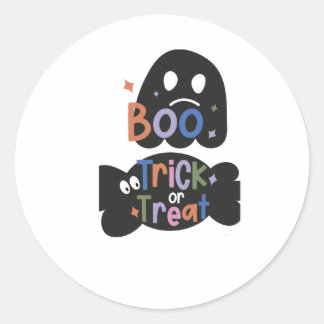 2 In One Halloween Stickers Boo and Trick or Treat