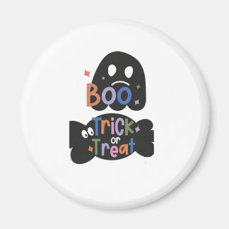 2 In One Halloween Stickers Boo and Trick or Treat Magnet