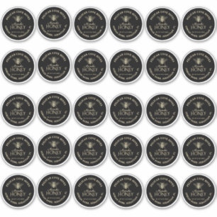 2-inch Regular Mason Jar Lid Vinyl Honey Black