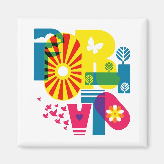 2 Inch Square Magnet (Front)