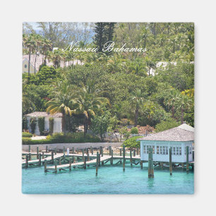 2 Inch Square Magnet, Nassau Bahamas Magnet