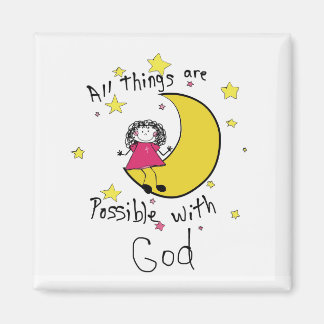 2 Inch Square Magnet with scripture