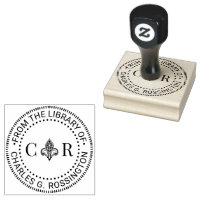 2 Initial Mongm Fleur de Lis #26 Library Book Name