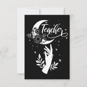 2- Inspirational Teacher Shirt, Minimalist Teacher RSVP Card