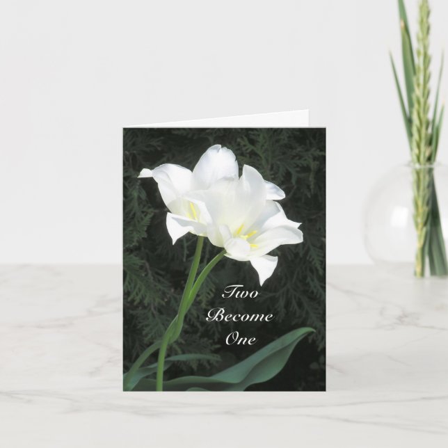 2 INTERTWINING LILIES /"TWO BECOME ONE" CARD (Front)