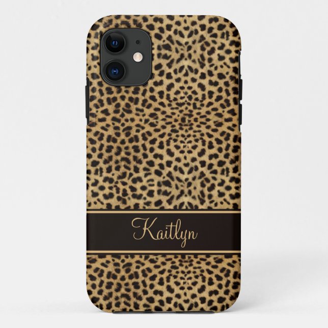#2 iPhone5 Chic Leopard Print Monogram Case-Mate iPhone Case (Back)