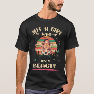 2 Just A Girl Who Loves Beagle T-Shirt