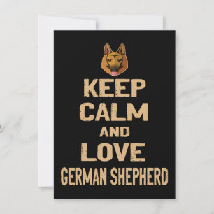 2 Keep Calm And Love German Shepherd Invitation