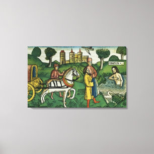 2 Kings 5 14 The cleansing of Naaman, from the 'Nu Canvas Print