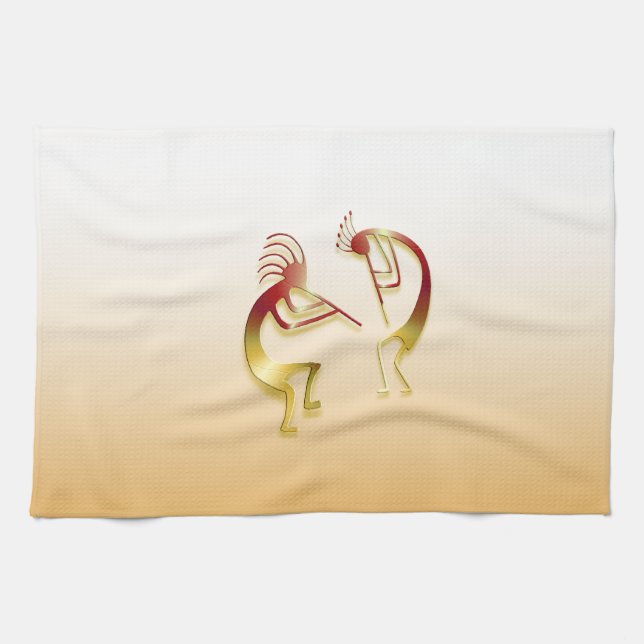 2 Kokopelli #40 Tea Towel (Horizontal)
