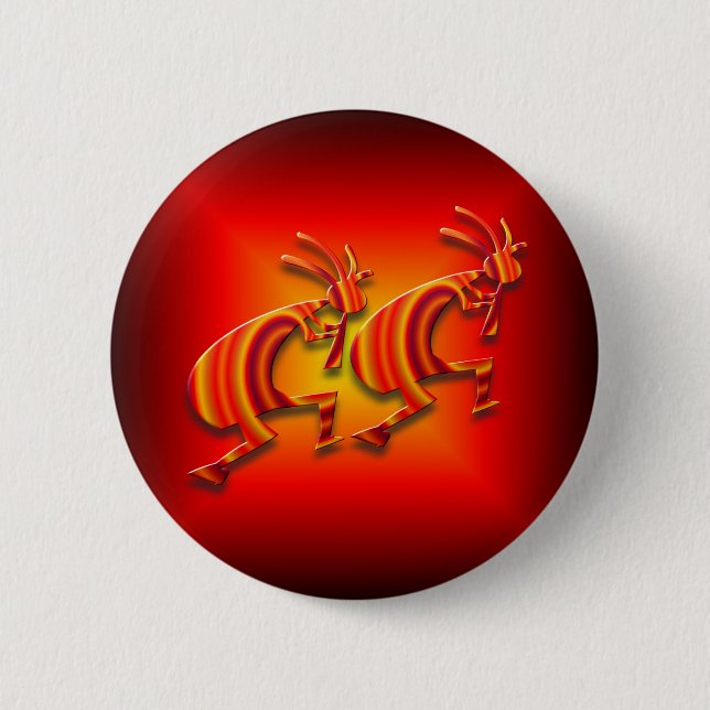 2 Kokopelli #73 6 Cm Round Badge (Front)