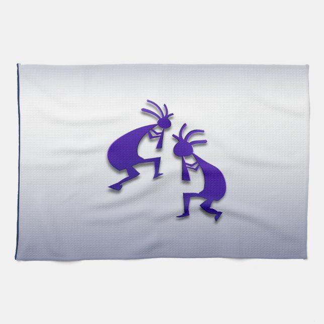 2 Kokopelli #83 Tea Towel (Horizontal)