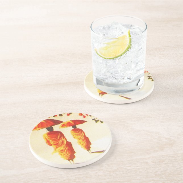 2 Laotian Buddhist Monks Coaster (Side)