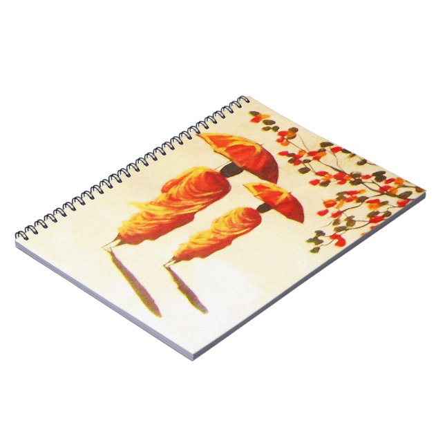2 Laotian Buddhist Monks Spiral Notebook (Left Side)