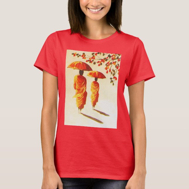 2 Laotian Buddhist Monks T-Shirt (Front)