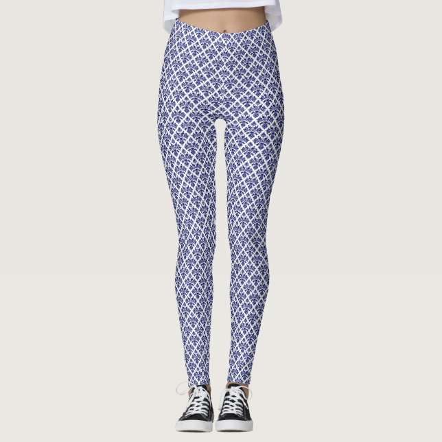 2 Layer - Damask #2? Wht BG DIY Ptn NB Leggings (Front)