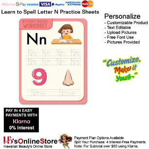 2 Learn To Spell Letter N Teacher Home Schooling
