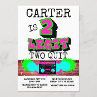 2 Legit Two Quit Fresh Graffiti 90s Style Birthday