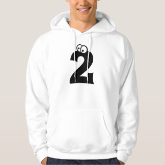 2, letter with eyeballs, hoodie