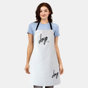 2 Logo Business Modern White Apron