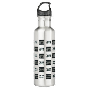 2 Logo's Simple Repeating Logo   White 710 Ml Water Bottle