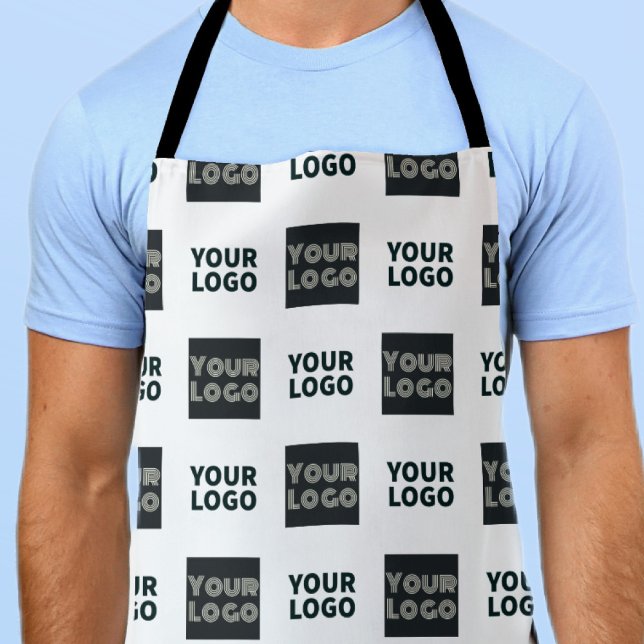 2 Logo's Simple Repeating Logo | White Apron (Creator Uploaded)