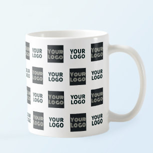 2 Logo's Simple Repeating Logo White Coffee Mug