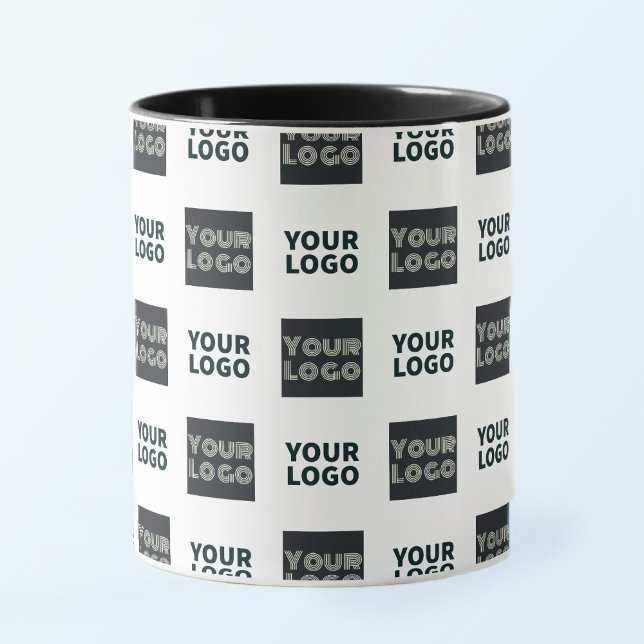 2 Logo's Simple Repeating Logo | White Mug (Creator Uploaded)