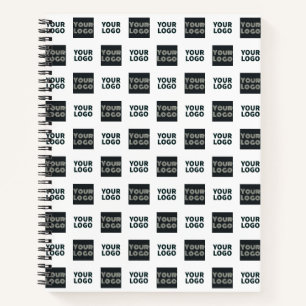 2 Logo's Simple Repeating Logo White Notebook