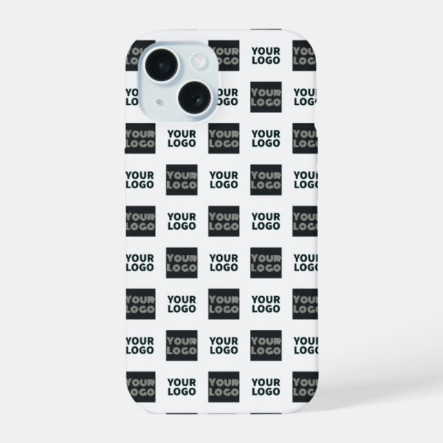 2 Logos Simple Repeating Logos | White iPhone 15 Case (Back)