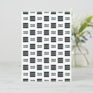 2 Logos Simple Repeating Logos White Thank You Card