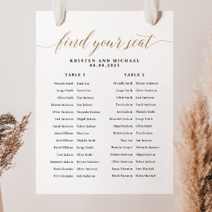 2 Long Tables Find Your Seat Seating Chart