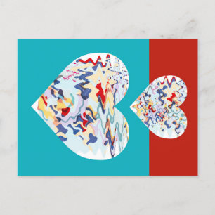 2 MELTIING HEARTS POSTCARD