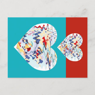 2 MELTIING HEARTS POSTCARD