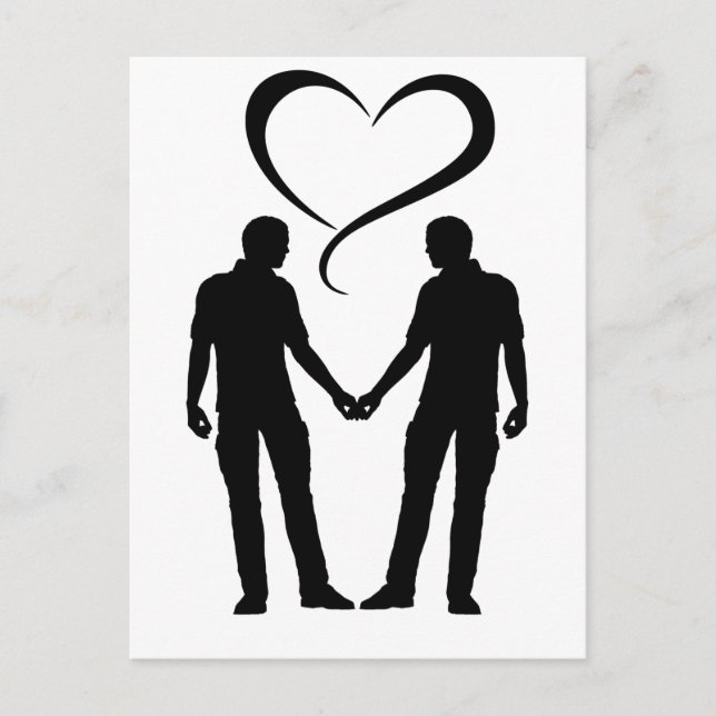 2 men | Gay men Pride Postcard (Front)