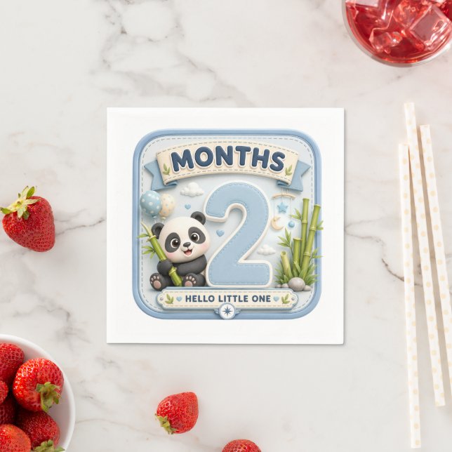 2 Month Baby Milestone World Adventure Napkin (Insitu)