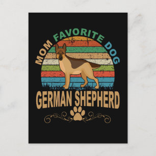 2 Mum Favourite Dog German Shepherd Postcard