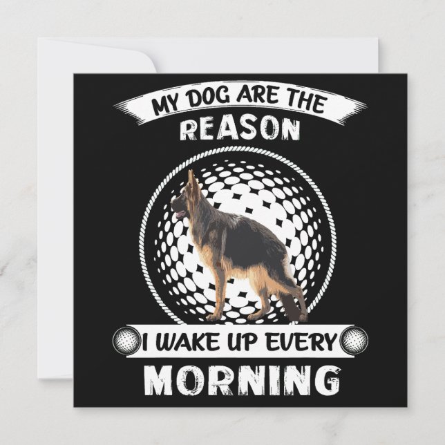 2 My Dogs Are The Reason I Wake Up Every Morning Invitation (Front)