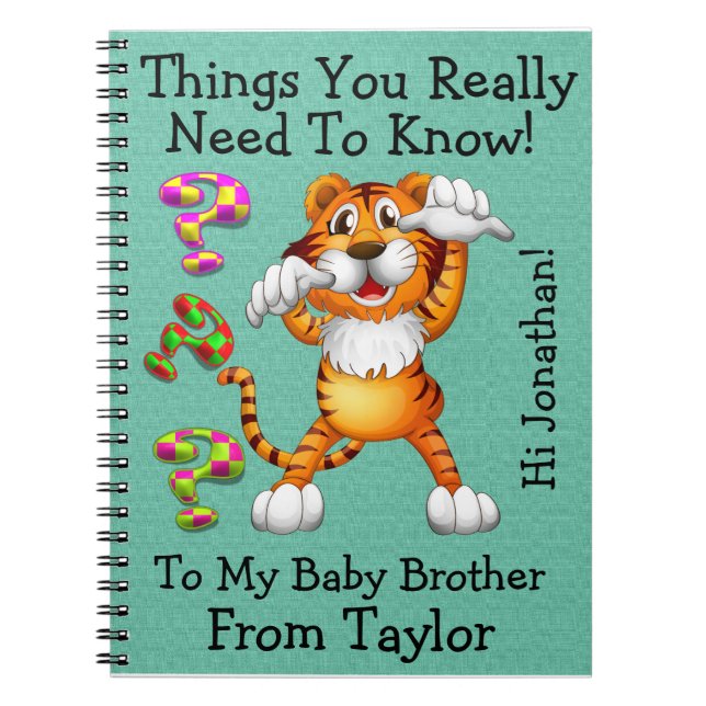 #2 New Big Brother / Sister - Notes to the Baby Spiral Notebook (Front)